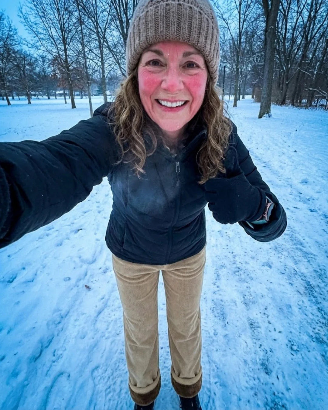 מכנסי קורדרוי עם ליינינג מצמר - גזרה גבוהה ומותן אלסטית