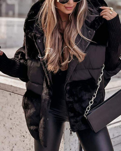 RAINA - ז'קט תרמי עם קפוצ'ון