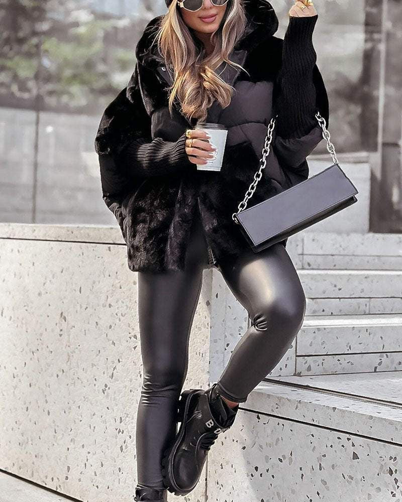 RAINA - ז'קט תרמי עם קפוצ'ון