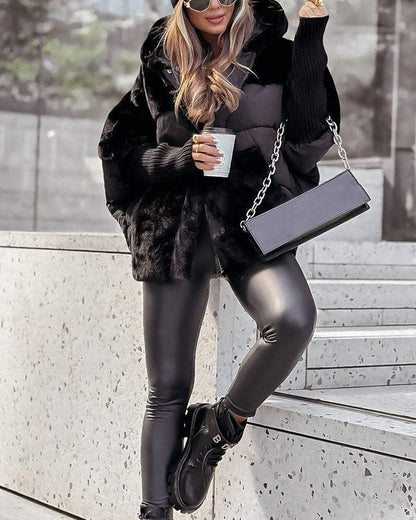 RAINA - ז'קט תרמי עם קפוצ'ון