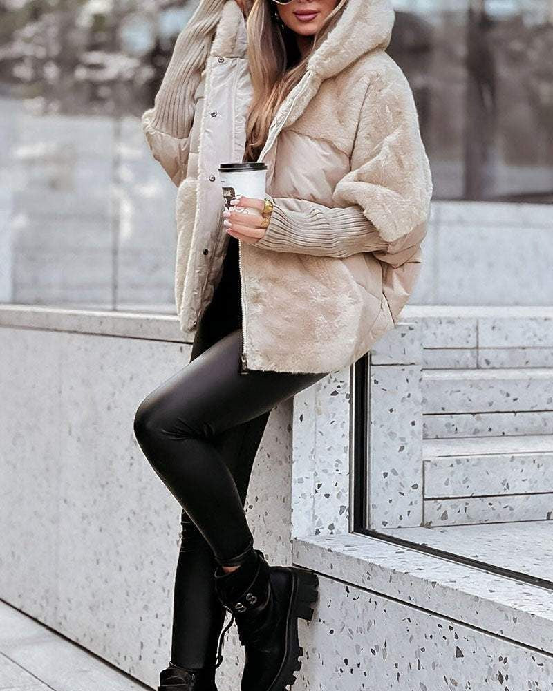 RAINA - ז'קט תרמי עם קפוצ'ון