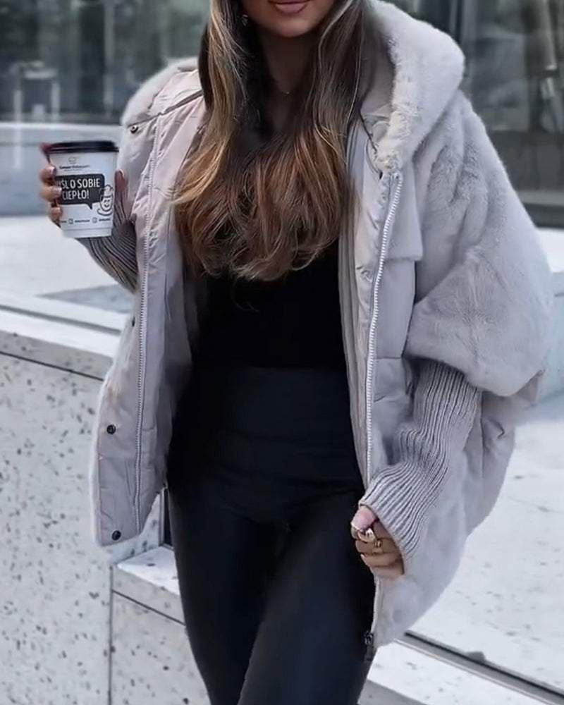 RAINA - ז'קט תרמי עם קפוצ'ון