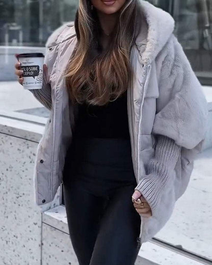 RAINA - ז'קט תרמי עם קפוצ'ון