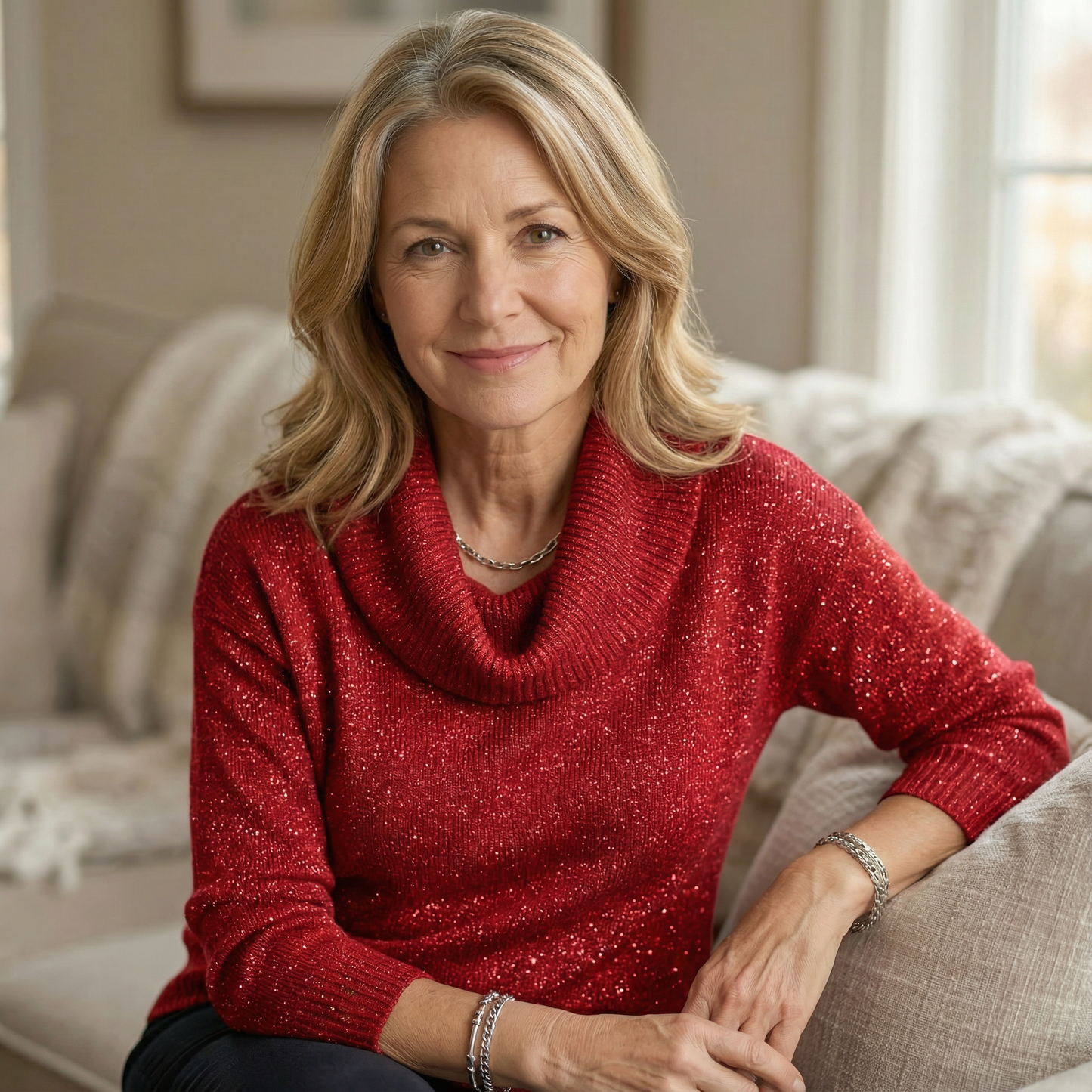 BÉA™|סוודر עם צווארון רך