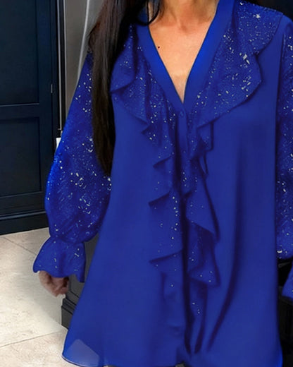 חולצות רחבות בצבע אחיד עם קפלים