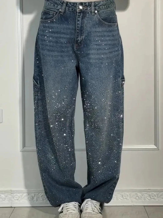 ג׳ינס נצנץ רחב למראה מושלם (חזר למלאי) צבעים חדשים